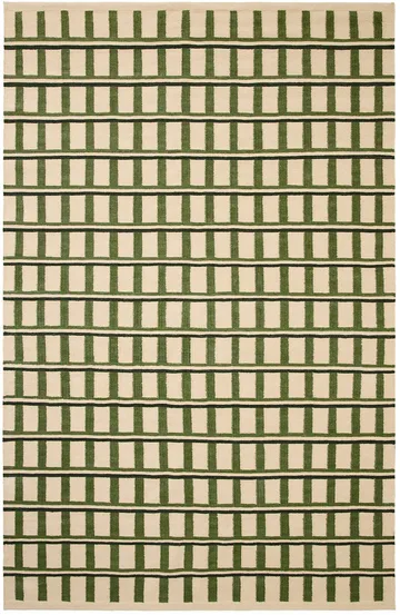 Mysore wool rug - Off white-green-dark green, 180x270 cm - Chhatwal & Jonsson