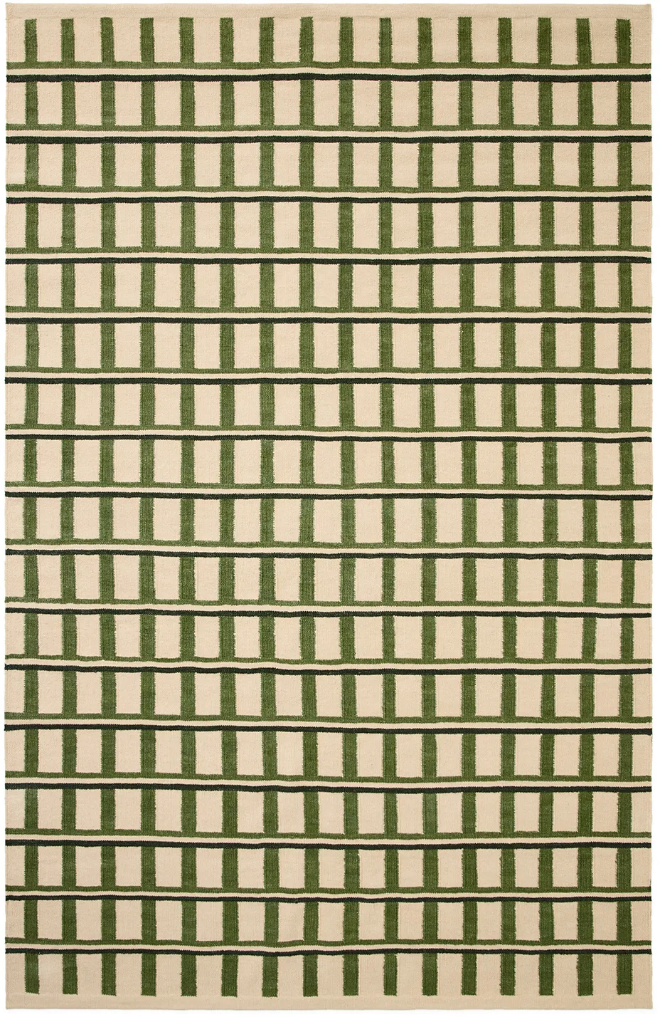 Mysore wool rug, Off white-green-dark green, 230x320 cm Chhatwal & Jonsson