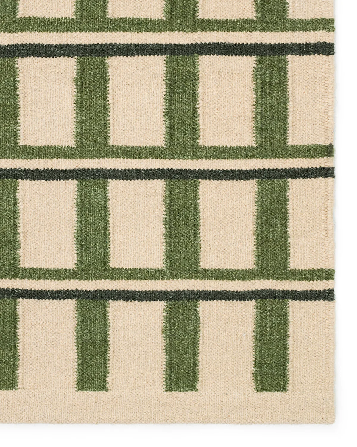 Mysore wool rug, Off white-green-dark green, 230x320 cm Chhatwal & Jonsson