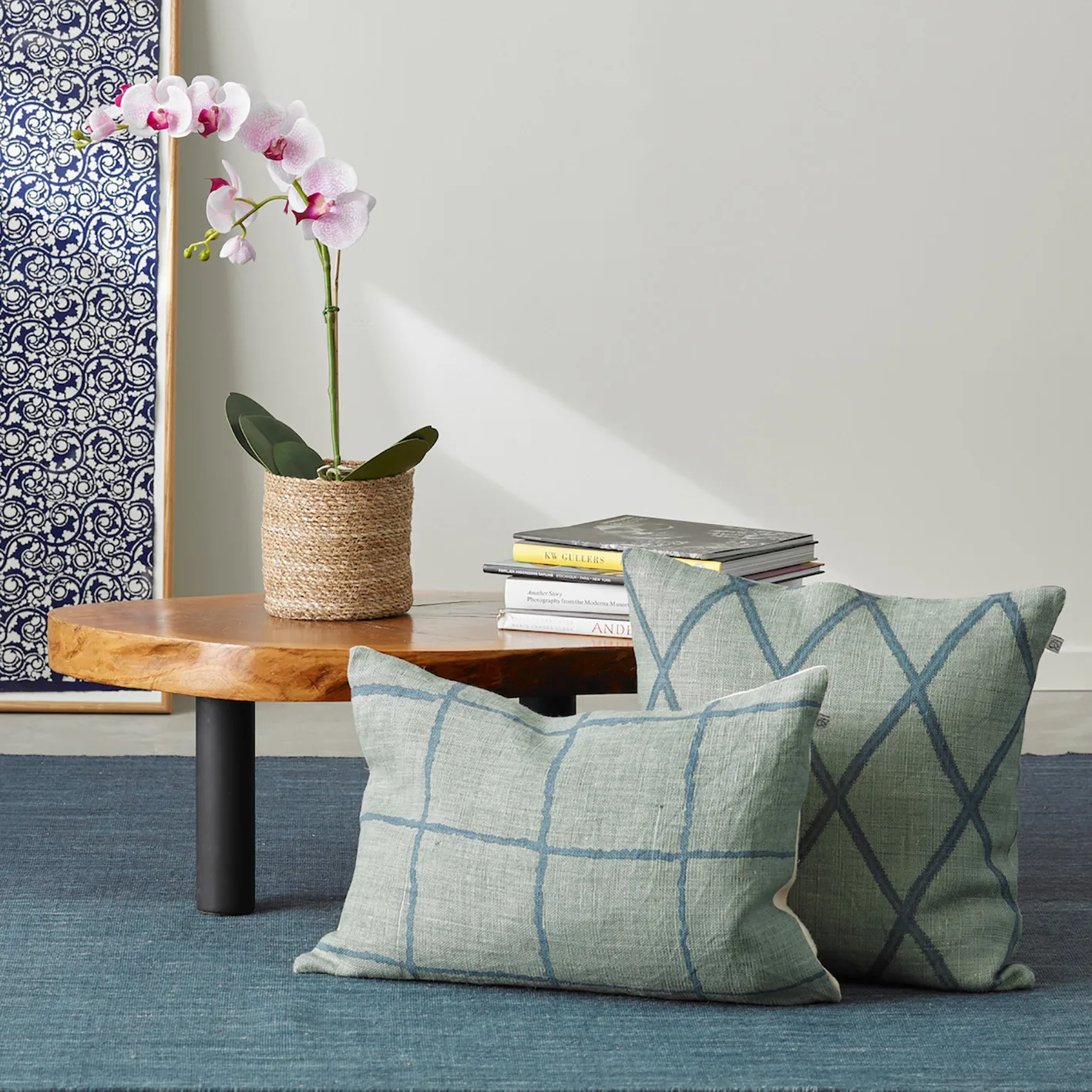 Nanda rug 200x300 cm, dark blue-blue Chhatwal & Jonsson