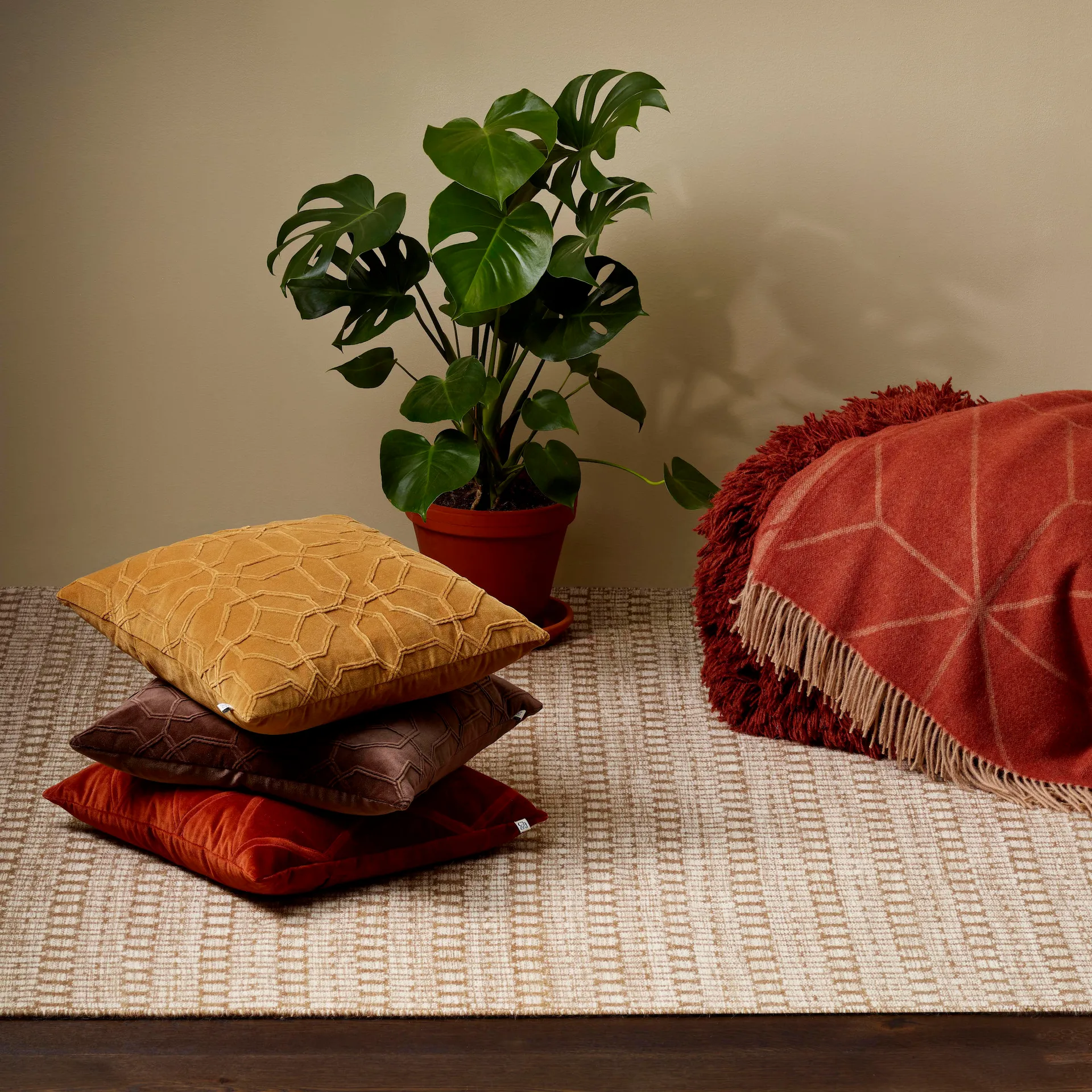 Nandi cushion cover 50x50 cm, masala yellow Chhatwal & Jonsson