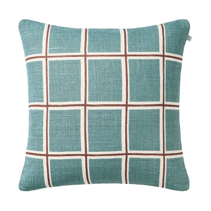 Raha cushion cover 50x50 cm - Heaven blue-terracotta - Chhatwal & Jonsson