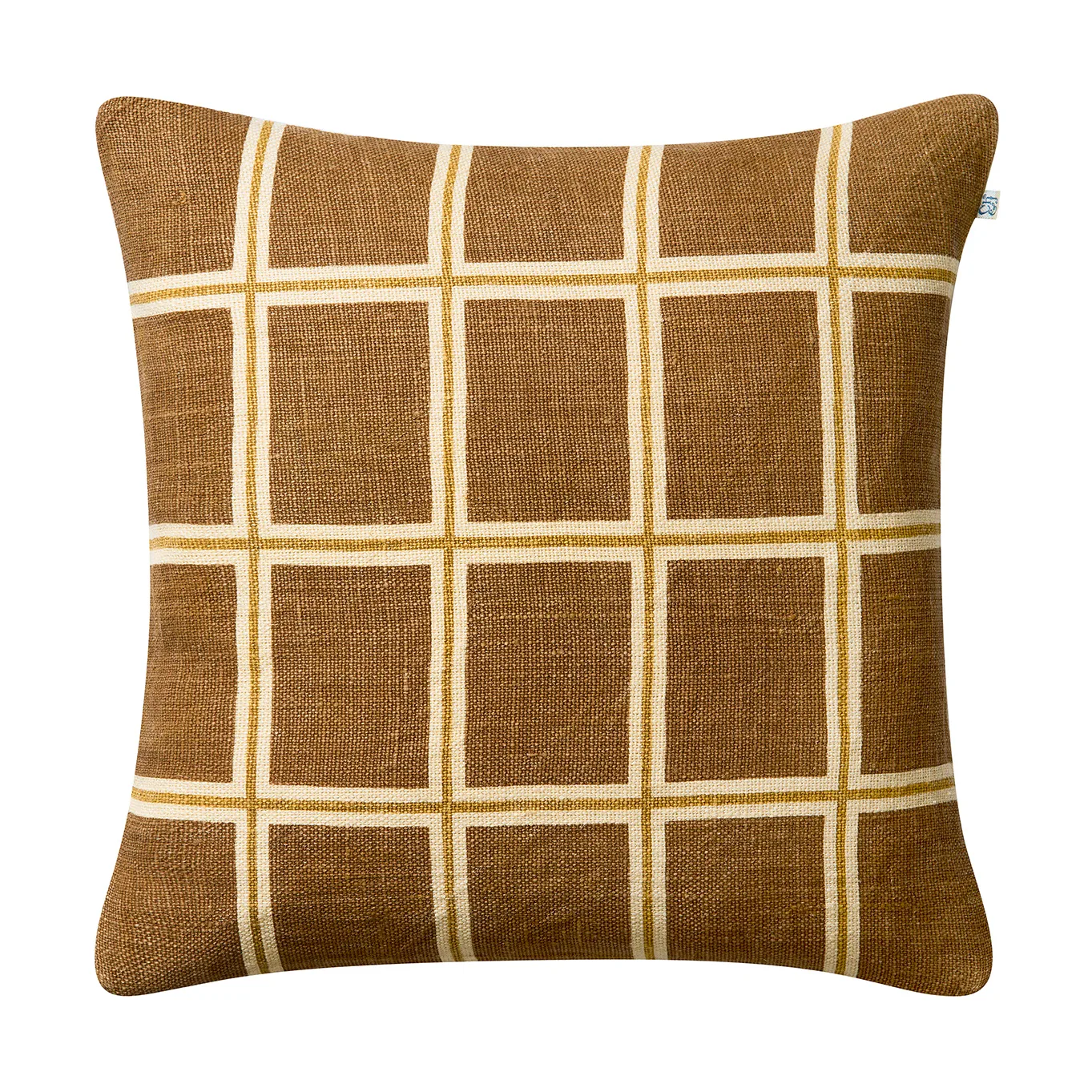 Raha cushion cover 50x50 cm, Taupe-masala yellow Chhatwal & Jonsson