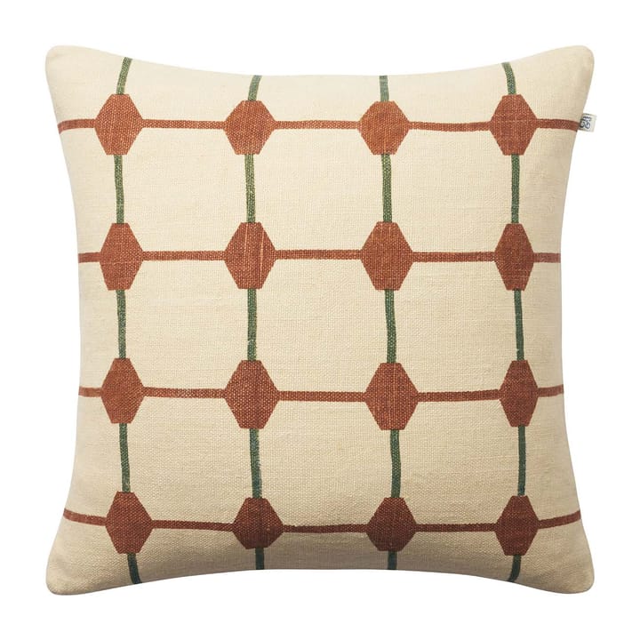 Rakhi cushion cover 50x50 cm - Terracotta-cactus green - Chhatwal & Jonsson