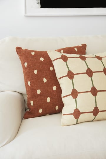 Rakhi cushion cover 50x50 cm - Terracotta-cactus green - Chhatwal & Jonsson