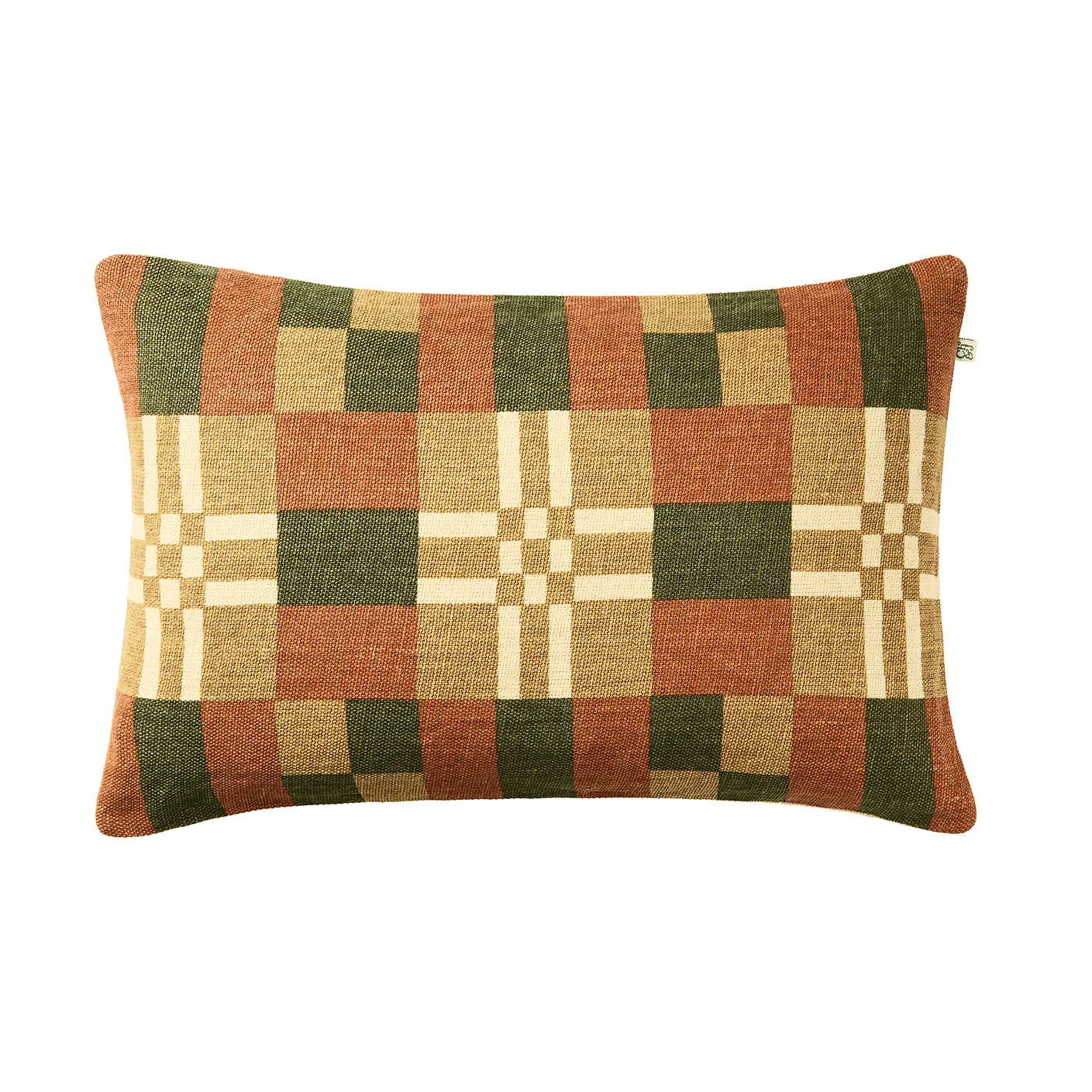 Ravi cushion cover, Apricot Orange-Cactus Green-Khaki, 40x60 cm Chhatwal & Jonsson