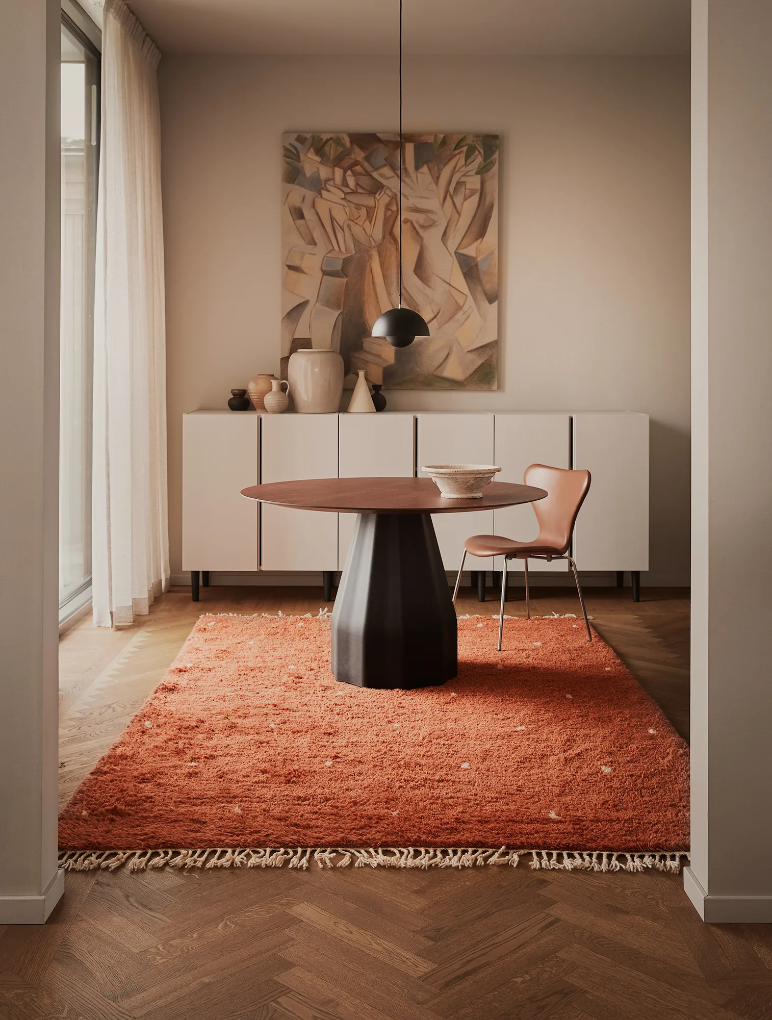 Ravi rug 177x266 cm, Orange-off white Chhatwal & Jonsson