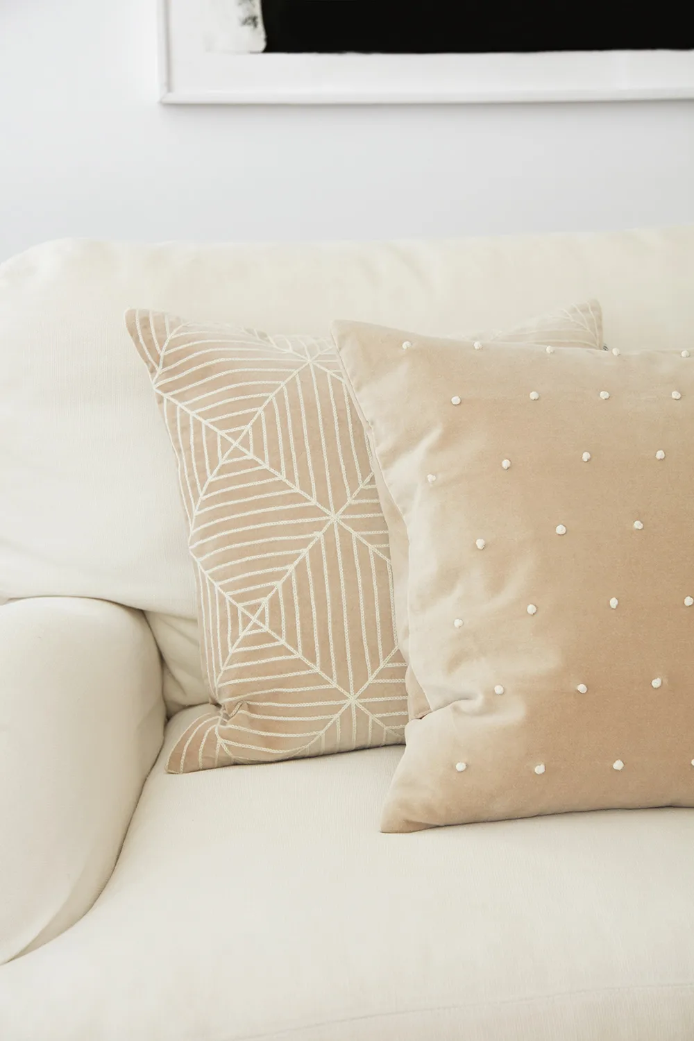 Roma cushion cover 50x50 cm, Tan-off white Chhatwal & Jonsson