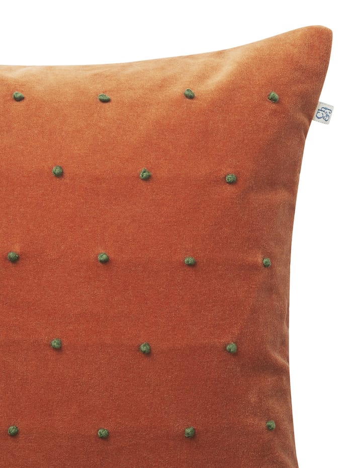 Roma cushion cover 50x50 cm, Terracotta-forest green Chhatwal & Jonsson