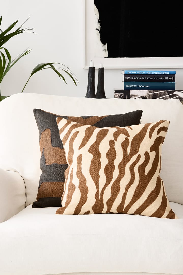 Sikkim pillowcase 50x50 cm - Taupe-Dark Brown - Chhatwal & Jonsson