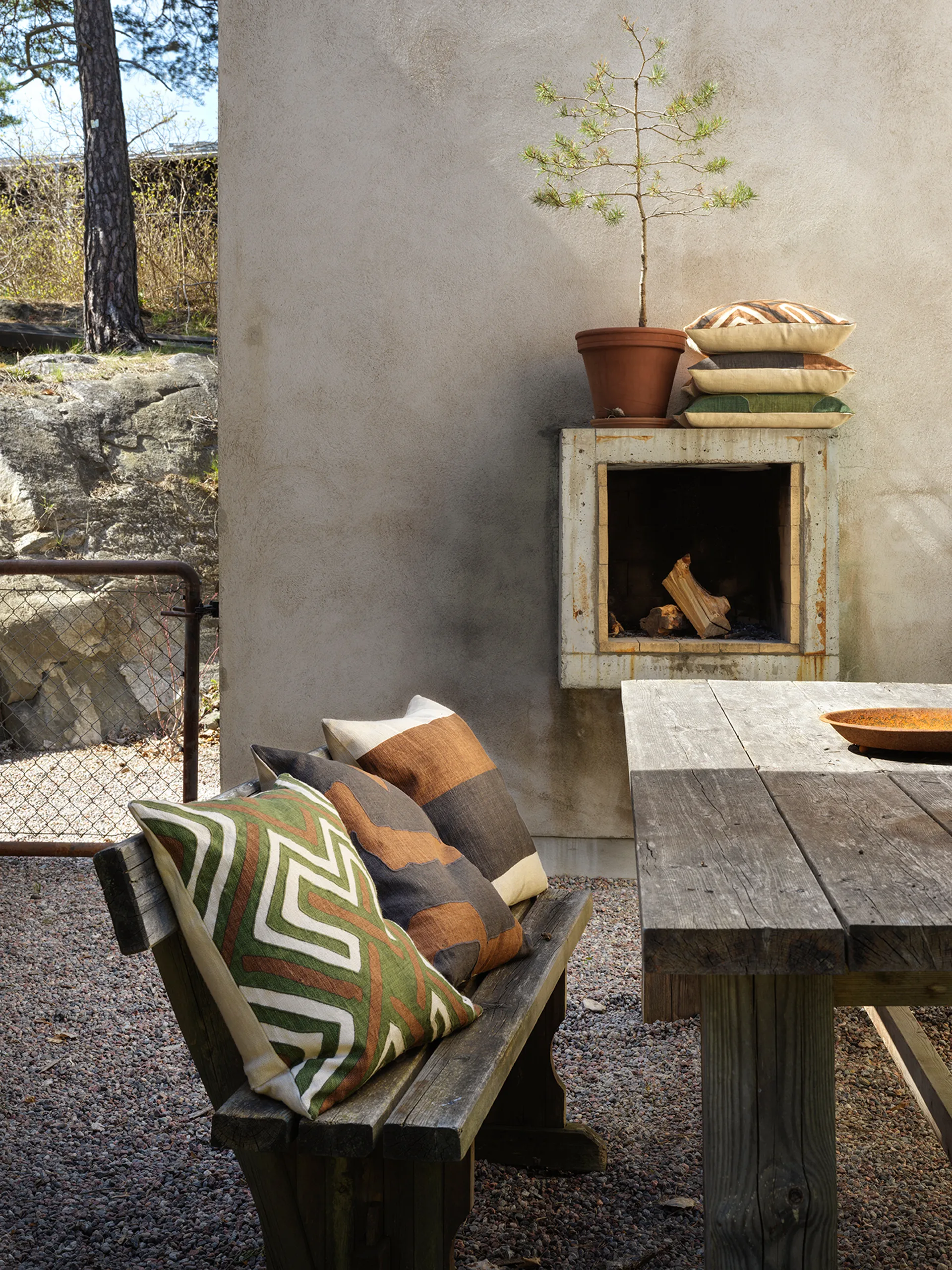 Sikkim pillowcase 50x50 cm, Taupe-Dark Brown Chhatwal & Jonsson