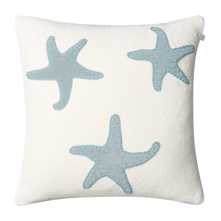 Star Fish pillowcase 50x50 cm - Off white-aqua - Chhatwal & Jonsson