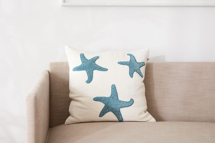 Star Fish pillowcase 50x50 cm, Off white-heaven blue Chhatwal & Jonsson