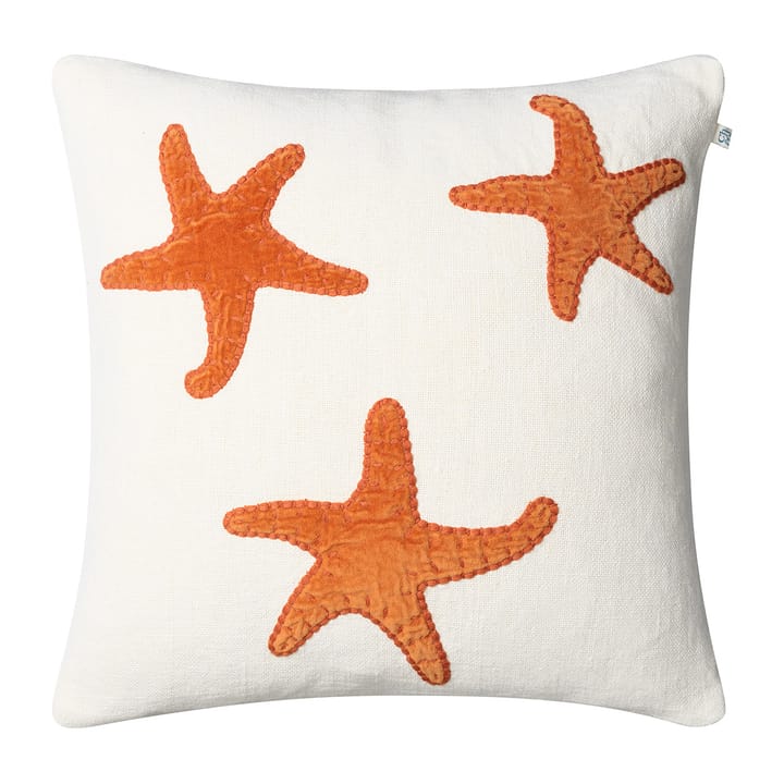 Star Fish pillowcase 50x50 cm - Off white-orange - Chhatwal & Jonsson