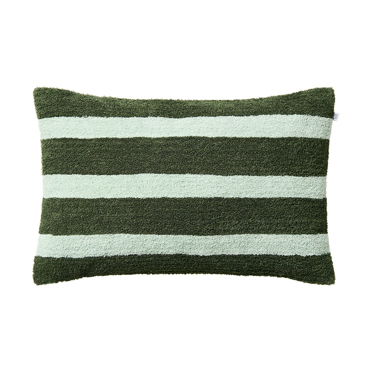 Chhatwal & Jonsson Stripe linen boucle cushion cover 40x60 cm Cactus Green-Aqua