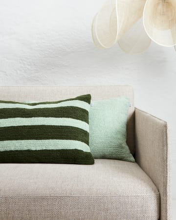 Stripe linen boucle cushion cover 40x60 cm - Cactus Green-Aqua - Chhatwal & Jonsson