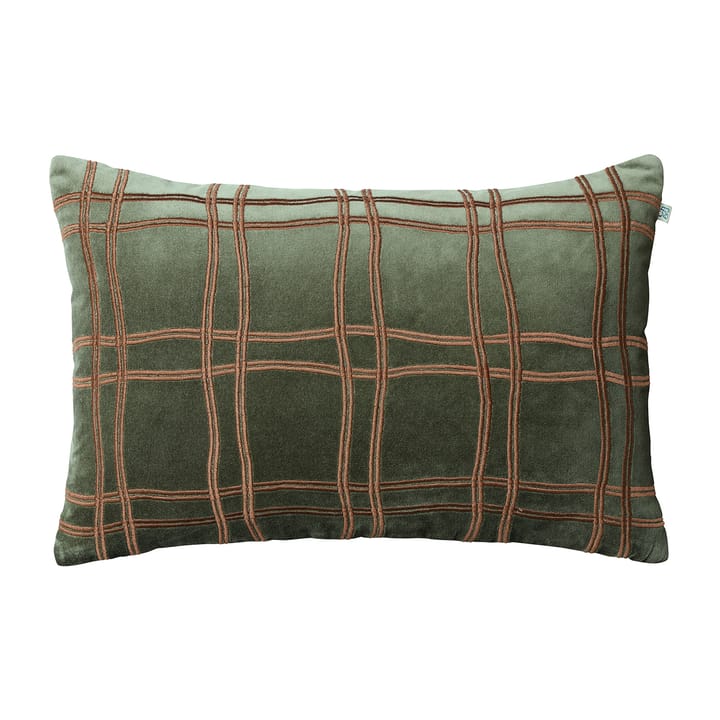 Tattersall pillowcase 40x60 cm - Forest green-cognac - Chhatwal & Jonsson