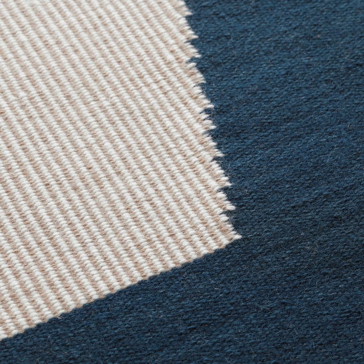 Una wool carpet 180x270 cm - dark blue-beige-off white - Chhatwal & Jonsson
