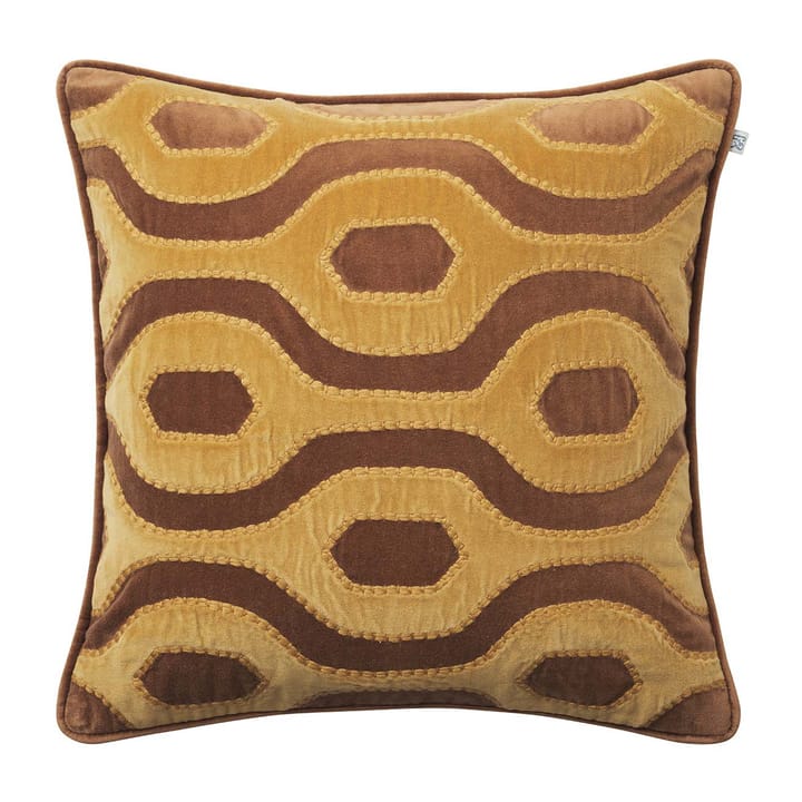 Varanasi cushion cover 50x50 cm - Cognac-masala yellow - Chhatwal & Jonsson