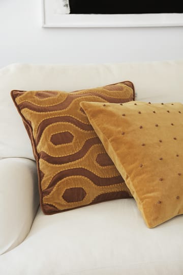 Varanasi cushion cover 50x50 cm - Cognac-masala yellow - Chhatwal & Jonsson