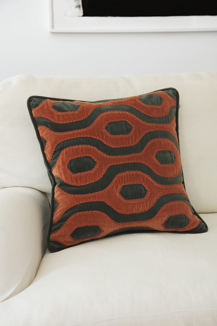 Varanasi cushion cover 50x50 cm - Forest green-terracotta - Chhatwal & Jonsson