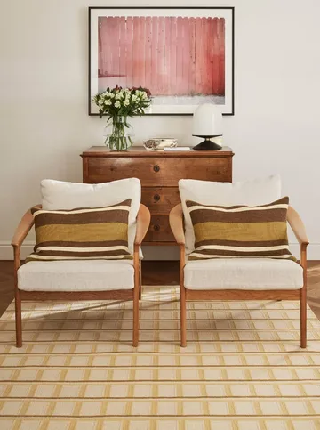 Vera cushion cover - Masala Yellow-Taupe, 40x60 cm - Chhatwal & Jonsson
