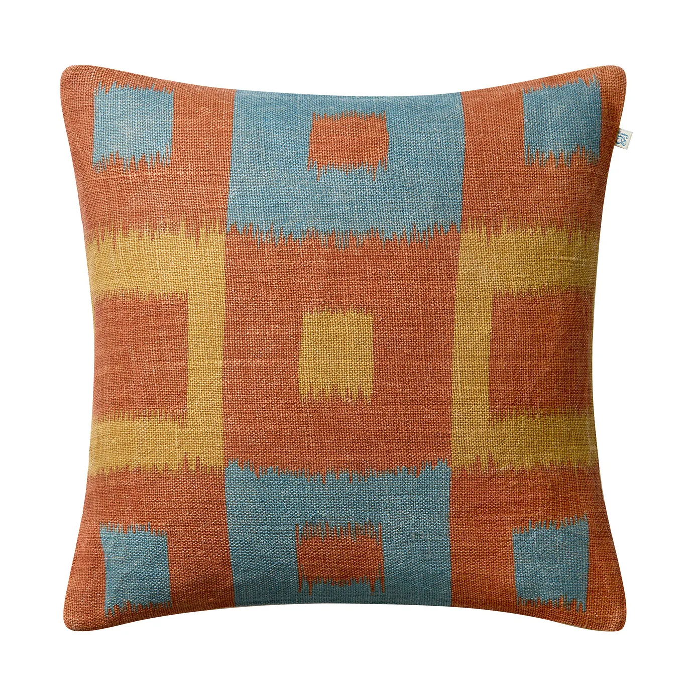 Vicky cushion cover 50x50 cm, Apricot orange-heaven blue-khaki Chhatwal & Jonsson