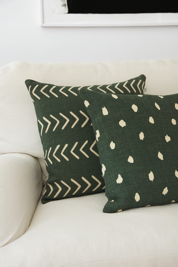 Yash reverse cushion cover 50x50 cm - Green base - Chhatwal & Jonsson