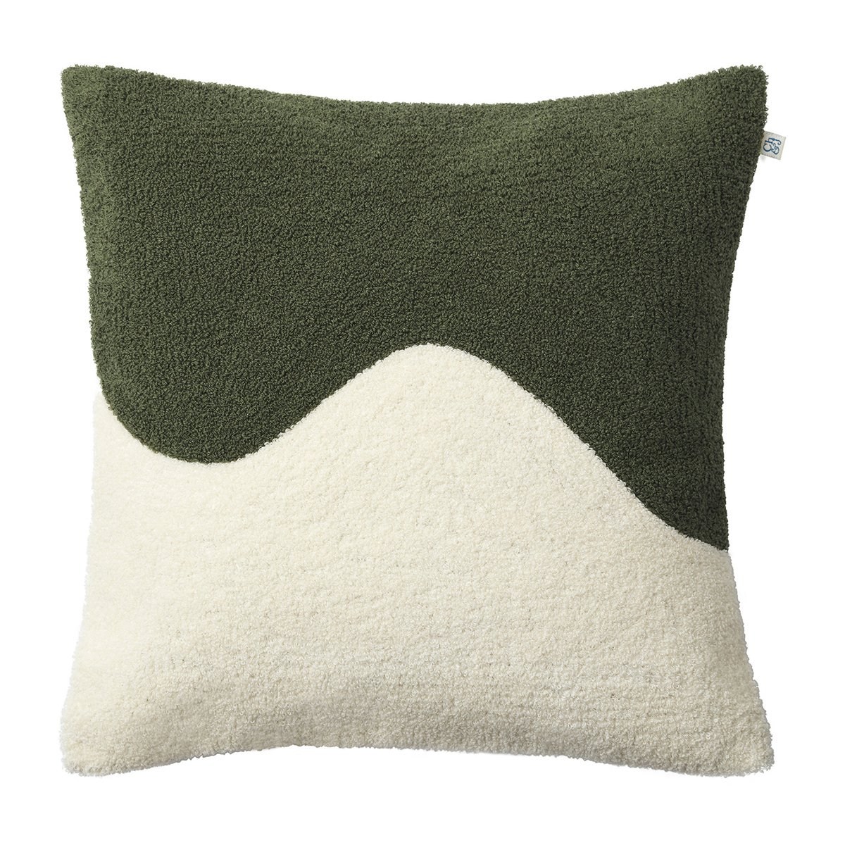Chhatwal & Jonsson Yogi cushion cover 50x50 cm Cactus green-off white