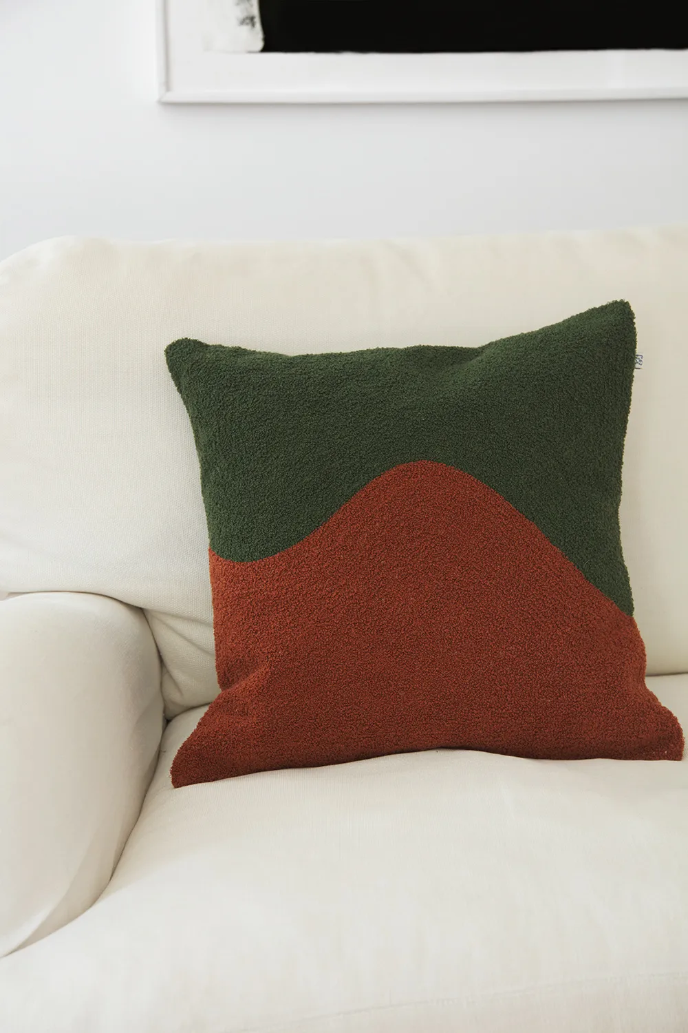Yogi cushion cover 50x50 cm, Forest green-terracotta Chhatwal & Jonsson