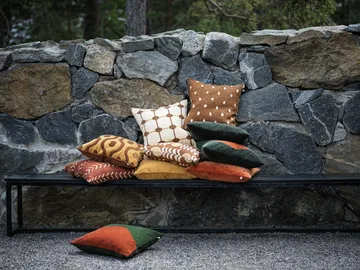 Yogi cushion cover 50x50 cm - Forest green-terracotta - Chhatwal & Jonsson