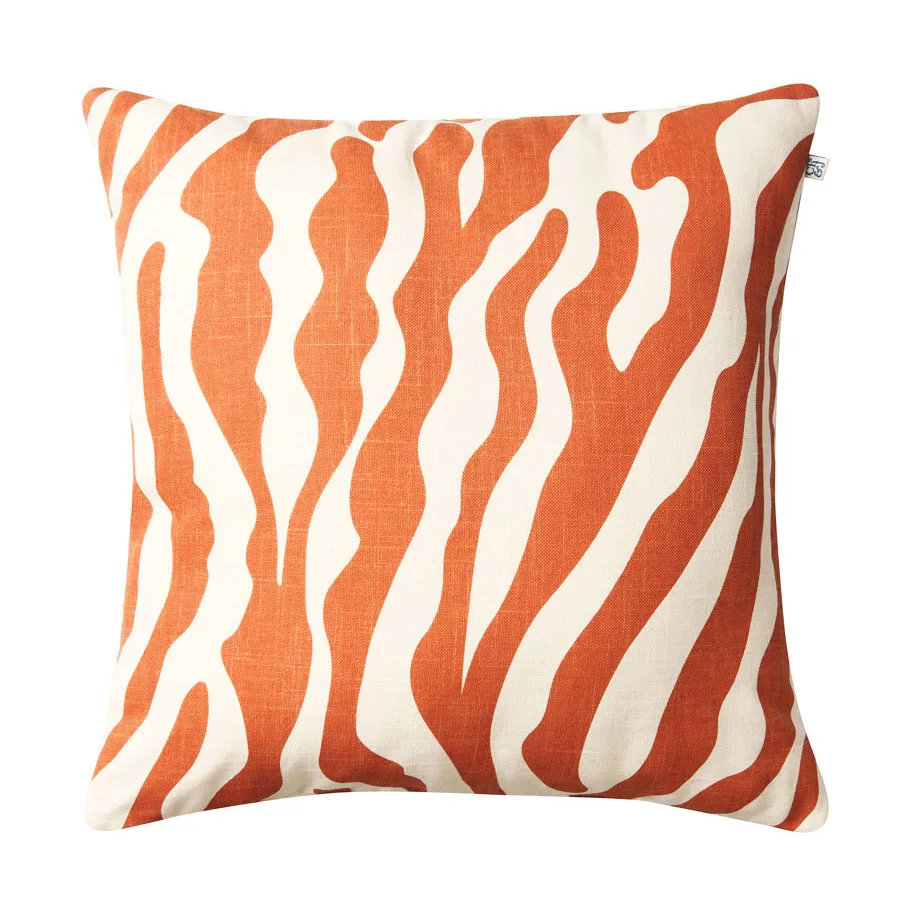 Chhatwal & Jonsson Zebra outdoor cushion 50x50 cm Apricot orange-off white