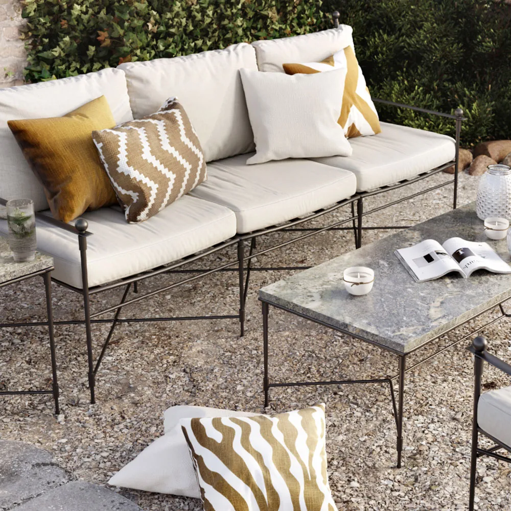 Zebra outdoor cushion 50x50 cm, Blue/off white, 50 cm Chhatwal & Jonsson