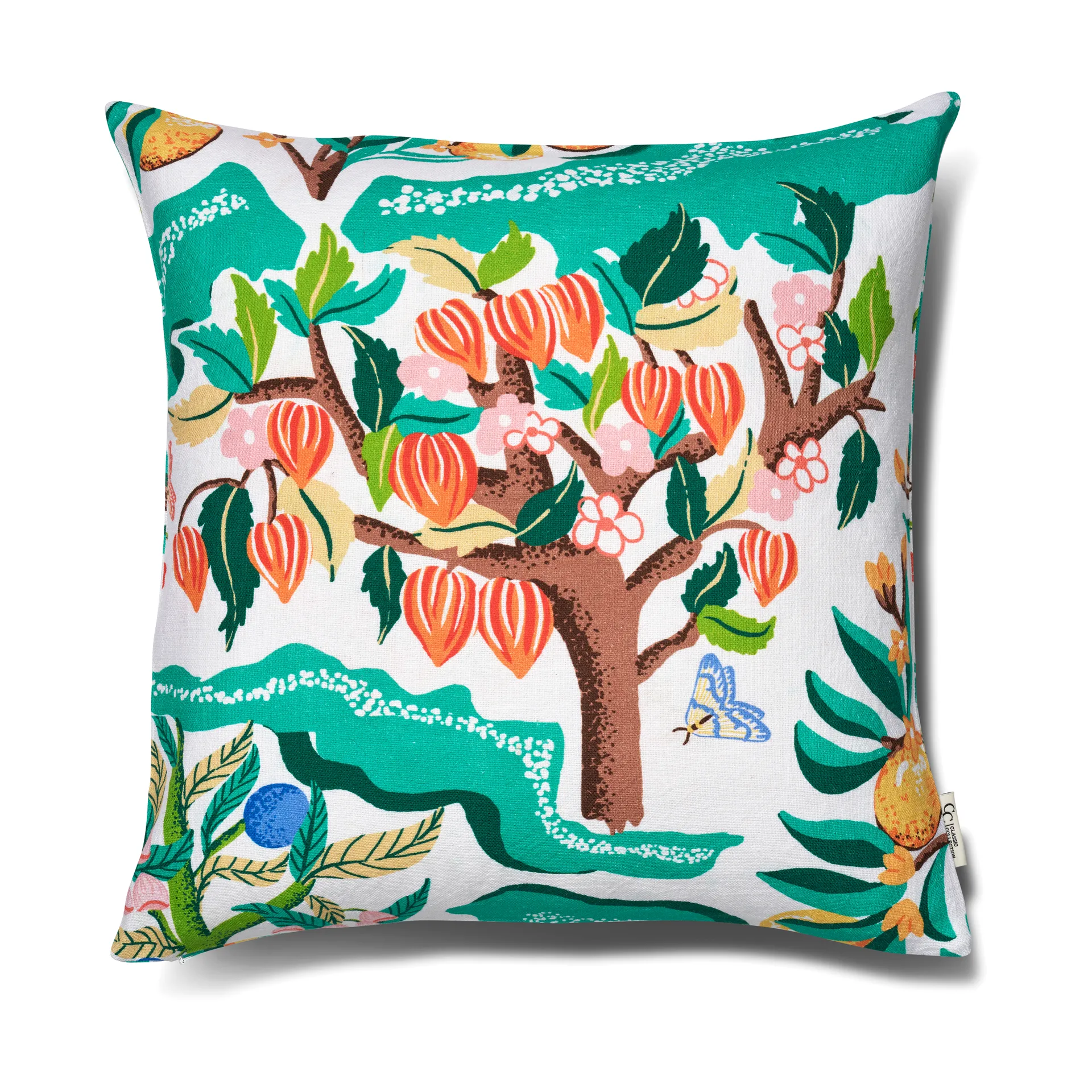 Botanical Cherry cushion cover 50x50 cm, White Classic Collection