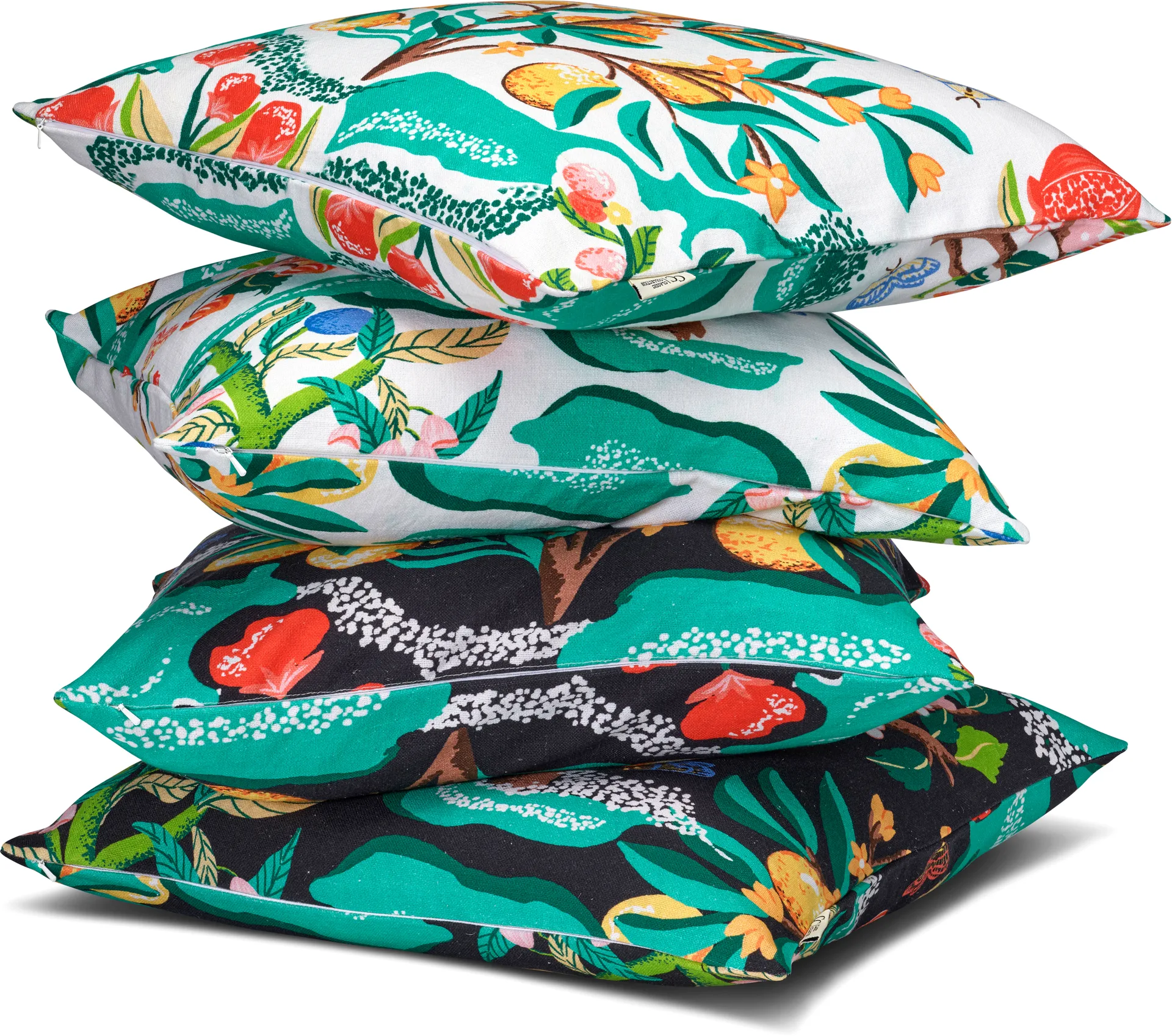 Botanical Orange cushion cover 50x50 cm, White Classic Collection