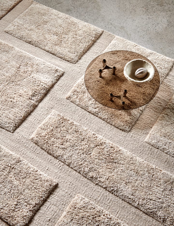 Bricks wool rug 170x230 cm - Beige - Classic Collection