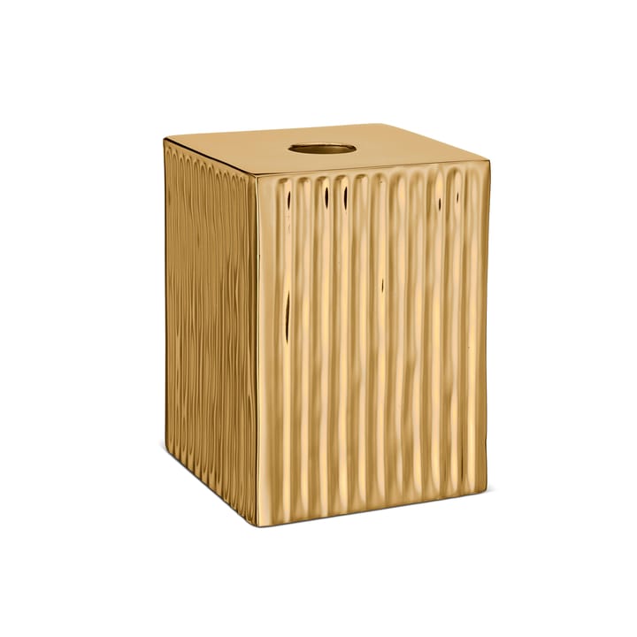 Candle holder ribbed 11 cm - brass - Classic Collection