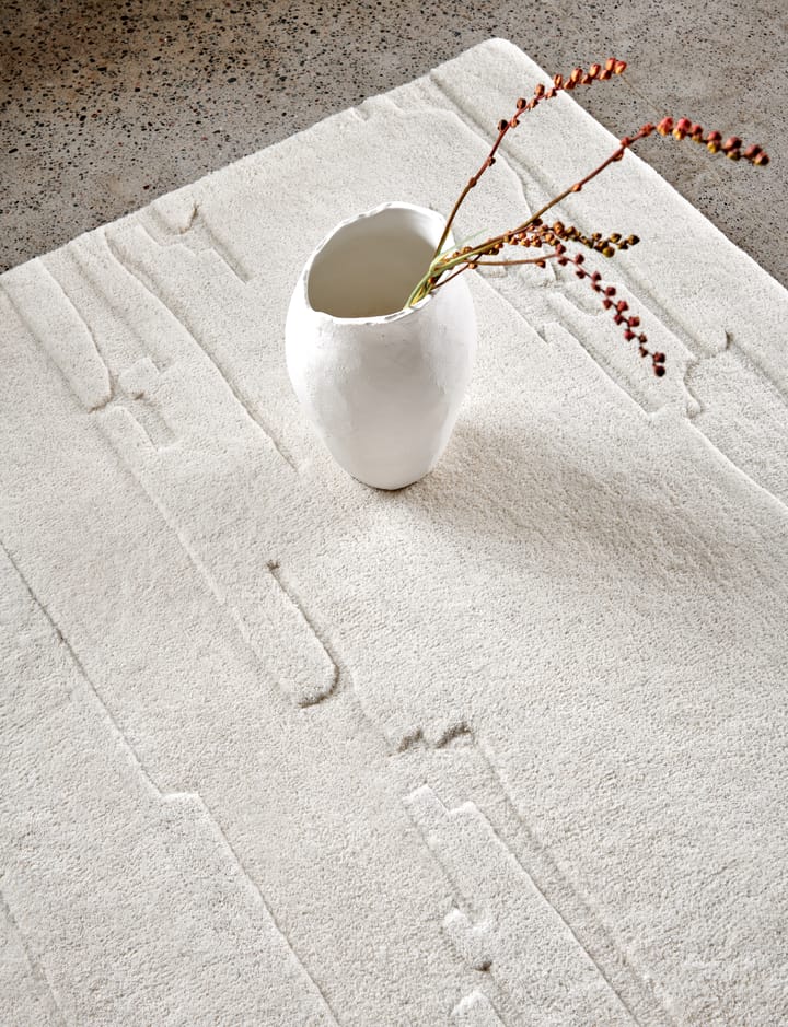 Carved wool rug 200x300 cm - Ivory - Classic Collection