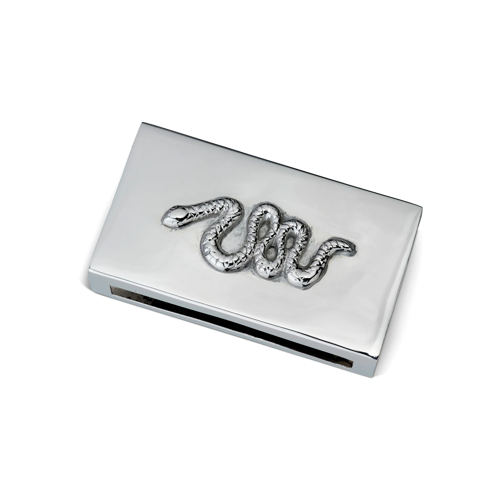 Coral Snake match case, nickle plated brass Classic Collection