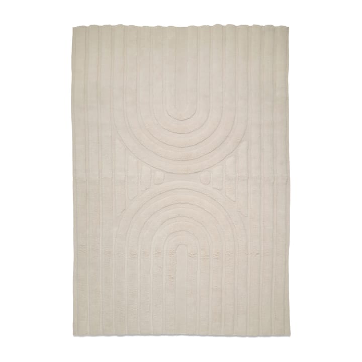 Curve wool rug 170x230 cm - Ivory - Classic Collection