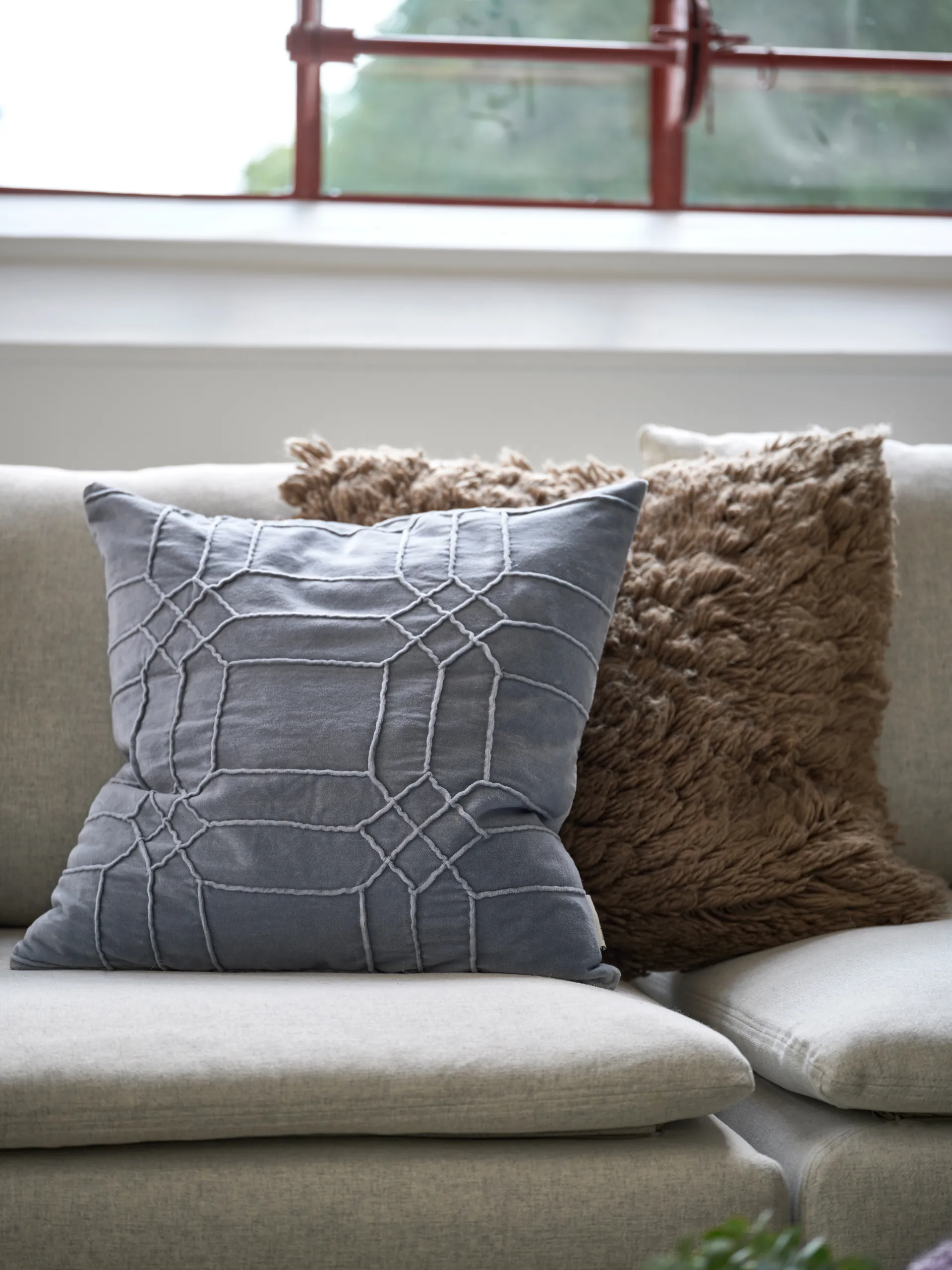 Delhi pillowcase 50x50 cm, Slate grey Classic Collection
