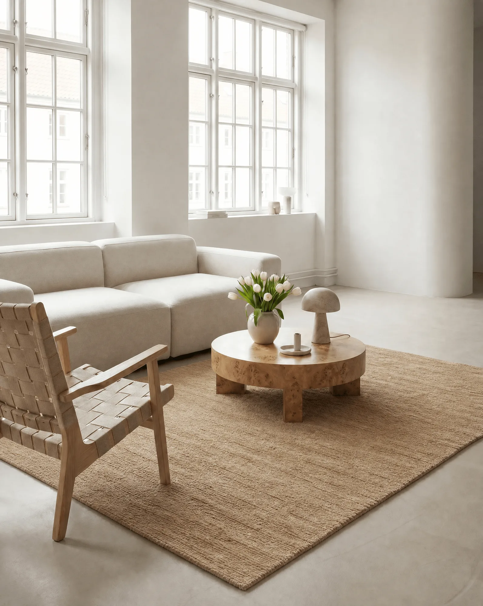 Dune wool rug, Wheat, 200x300 cm Classic Collection