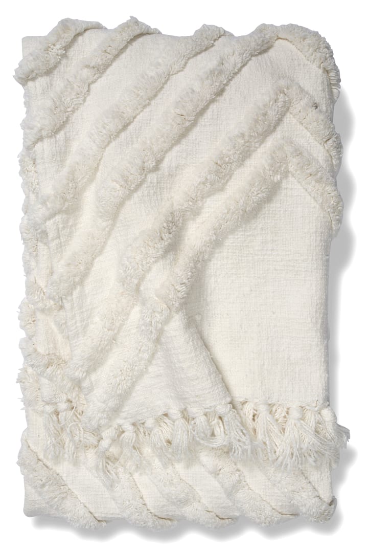 Edge cotton throw 130x170 cm - White - Classic Collection