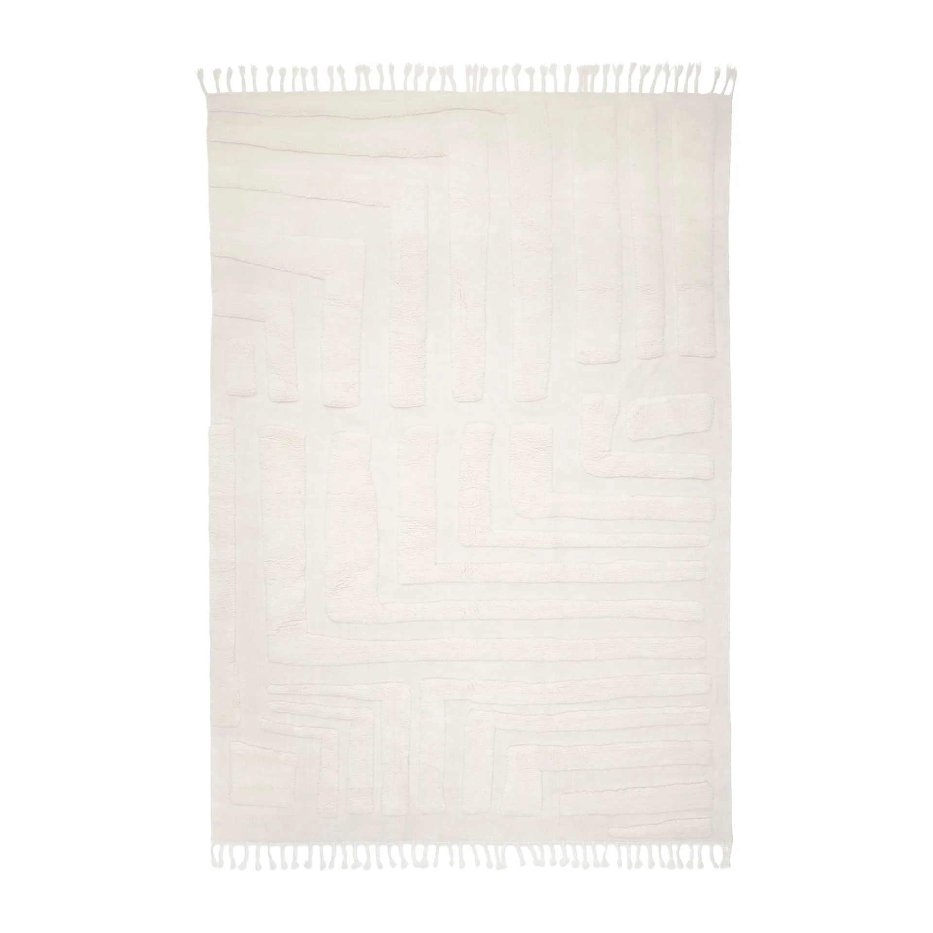 Field wool rug 200x300 cm, Ivory Classic Collection