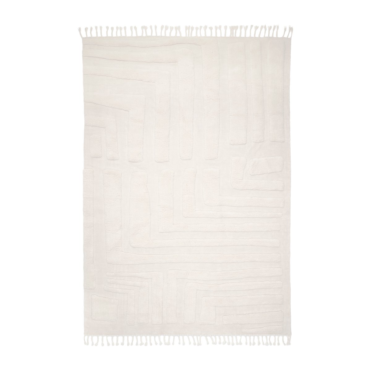 Classic Collection Field wool rug 250x350 cm Ivory | Scandinavian Design | Wool rugs | White