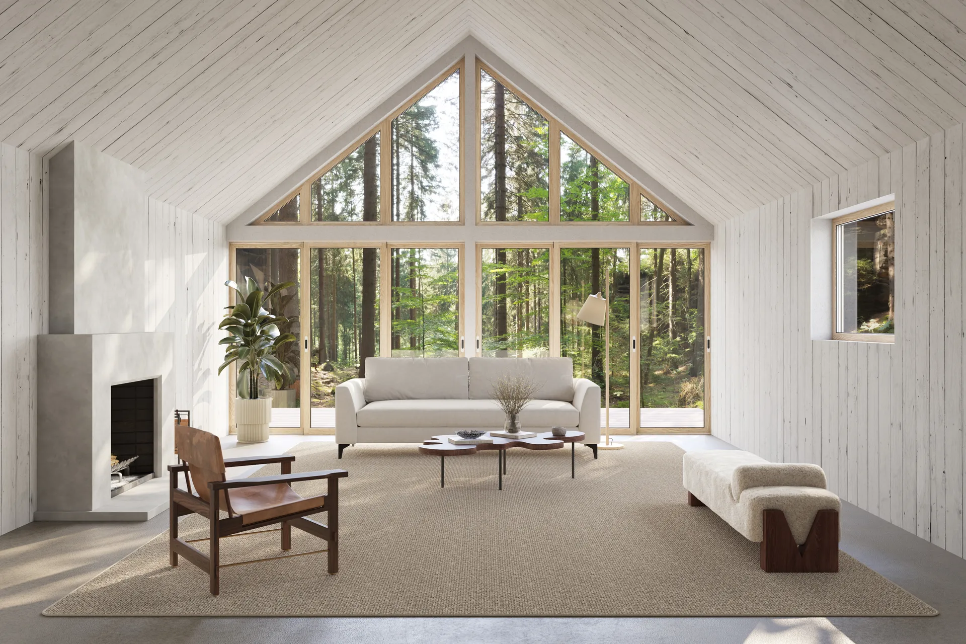 Fjellmyr rug with overlock edging, Natural beige, 200x200 cm Classic Collection