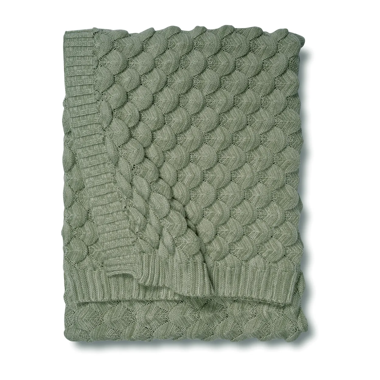 Classic Collection Gems throw 130x170 cm Tea | Scandinavian Design | Cotton blankets & throws | Green