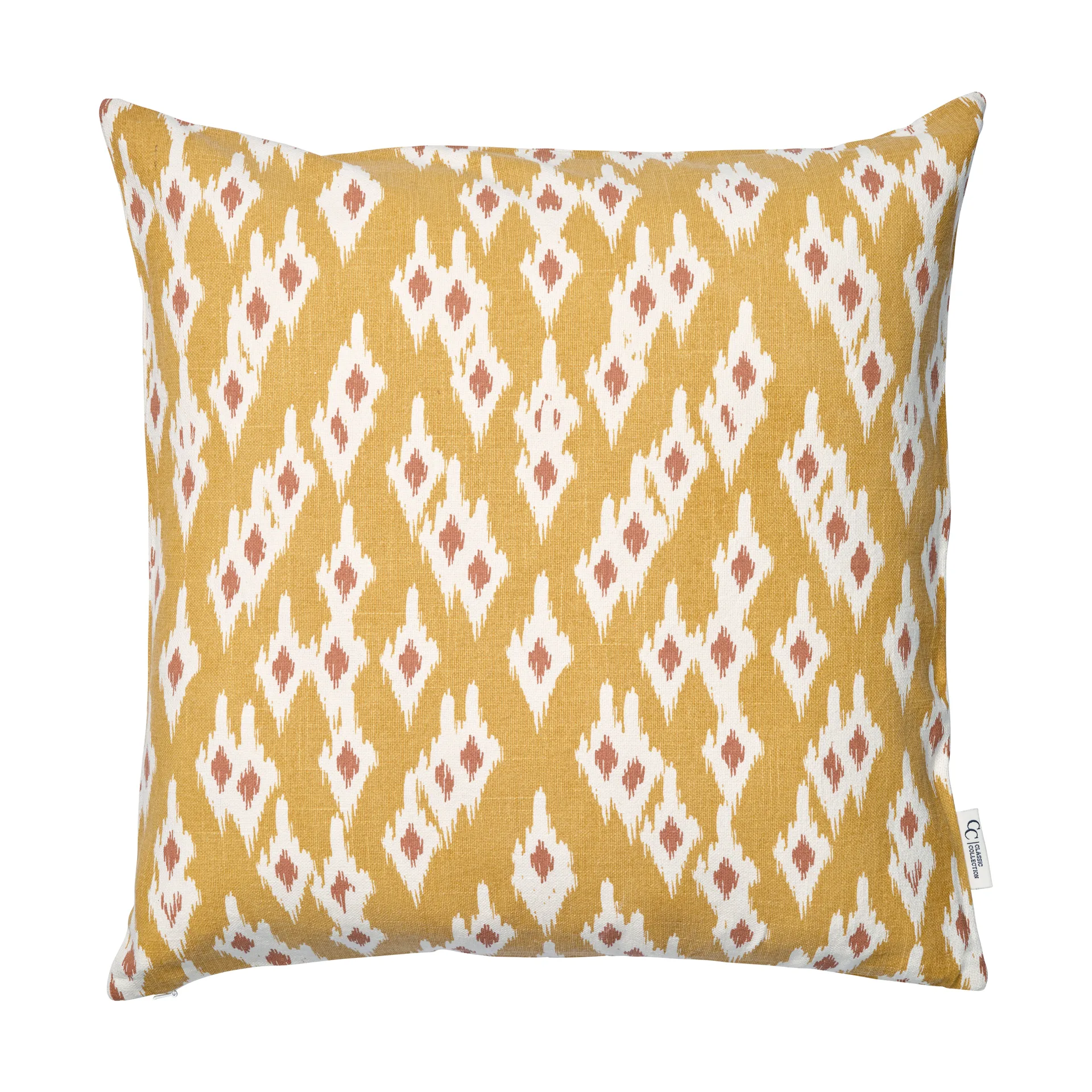 Ikat Diamond cushion cover 50x50 cm, Yellow Classic Collection