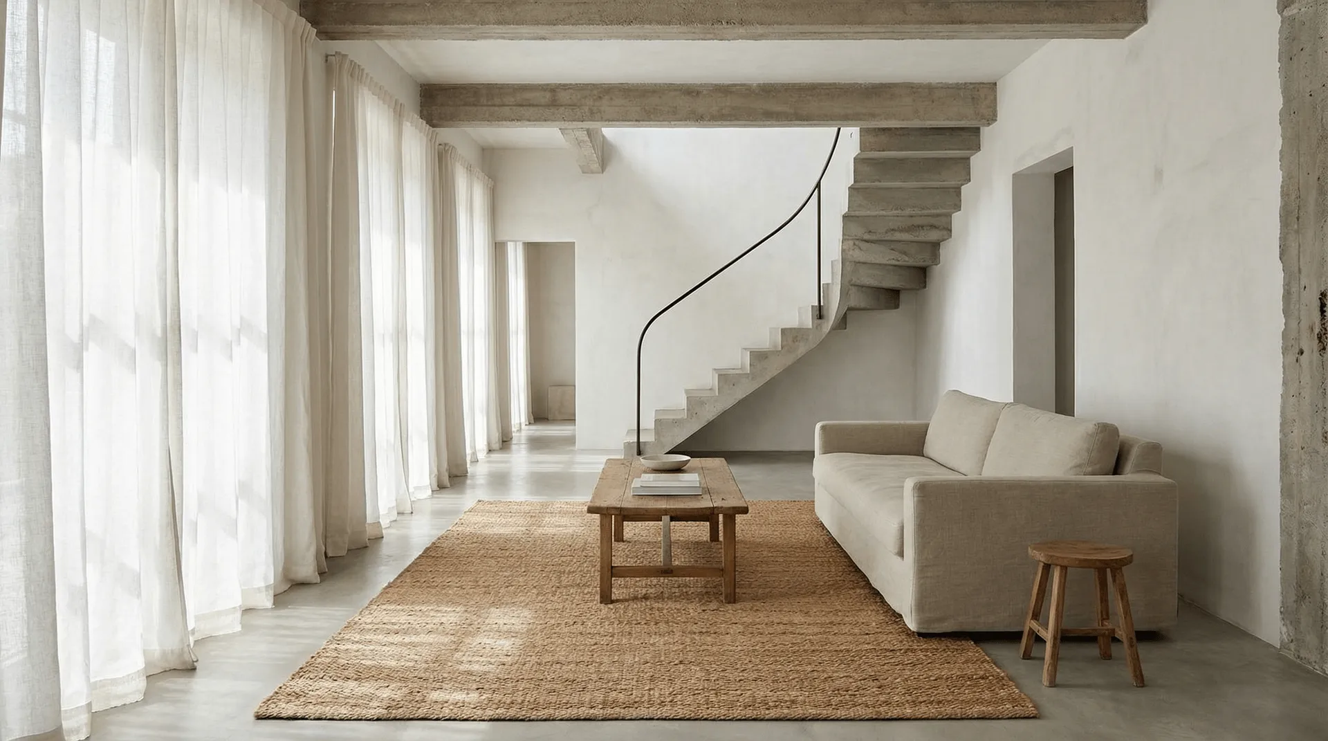 Jute Plain rug, Natural, 250x350 cm Classic Collection