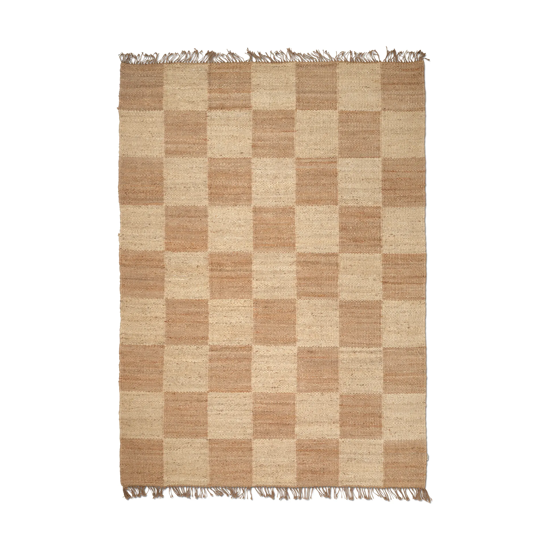 Jute Squares rug, Natural, 200x300 cm Classic Collection